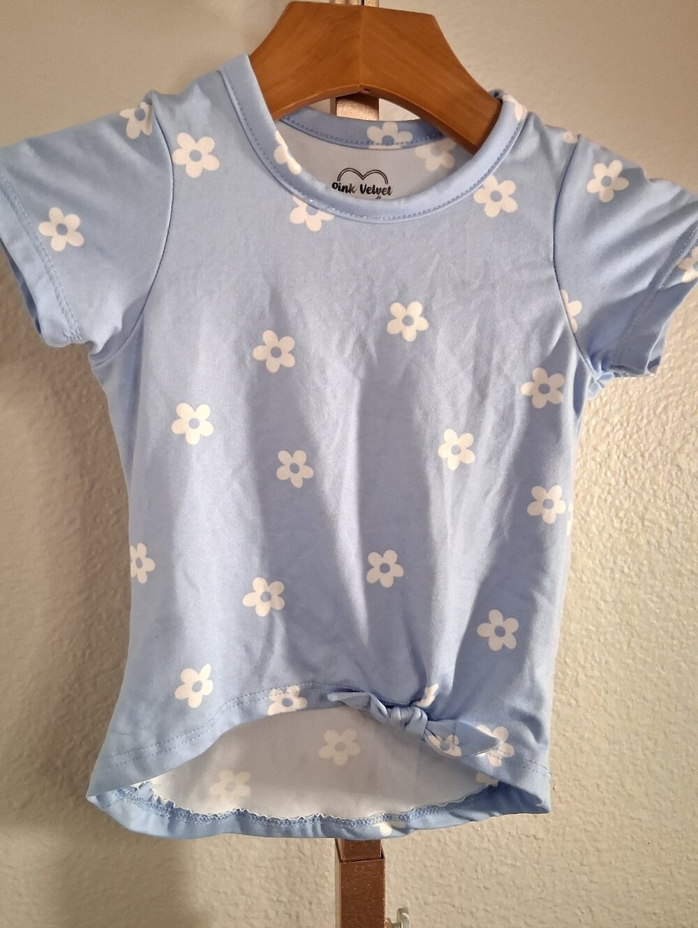 Girls Blue Flower Top Size 4